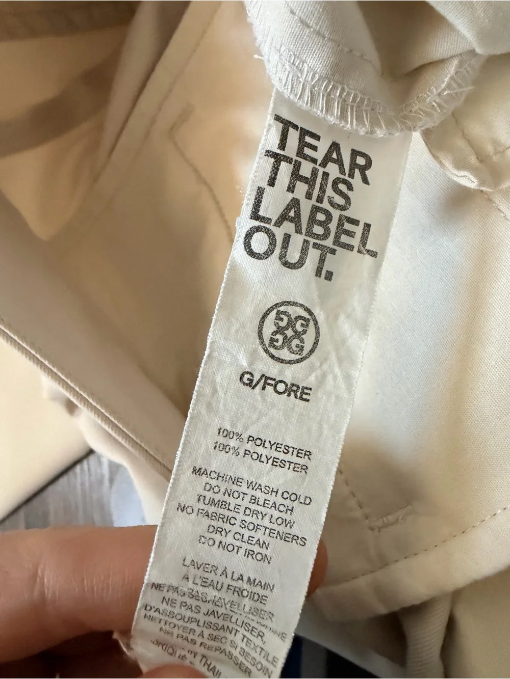 G/FORE Beige Golf pants- women’s size 4 - Picture 5 of 5